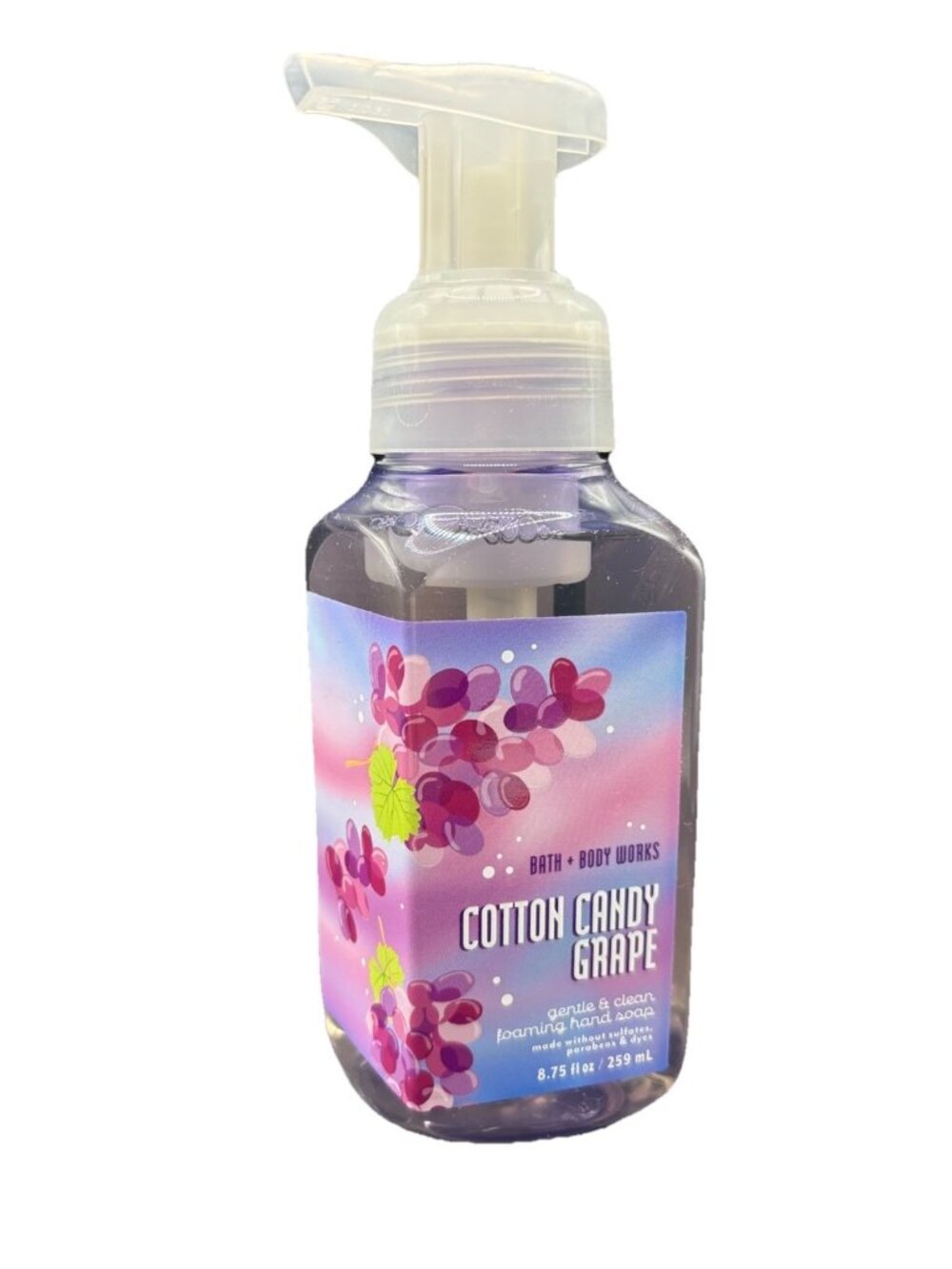 Bath & Body Works Cotton Candy Grape Gentle Foaming Hand Soap 8.75 oz Fair Sweet